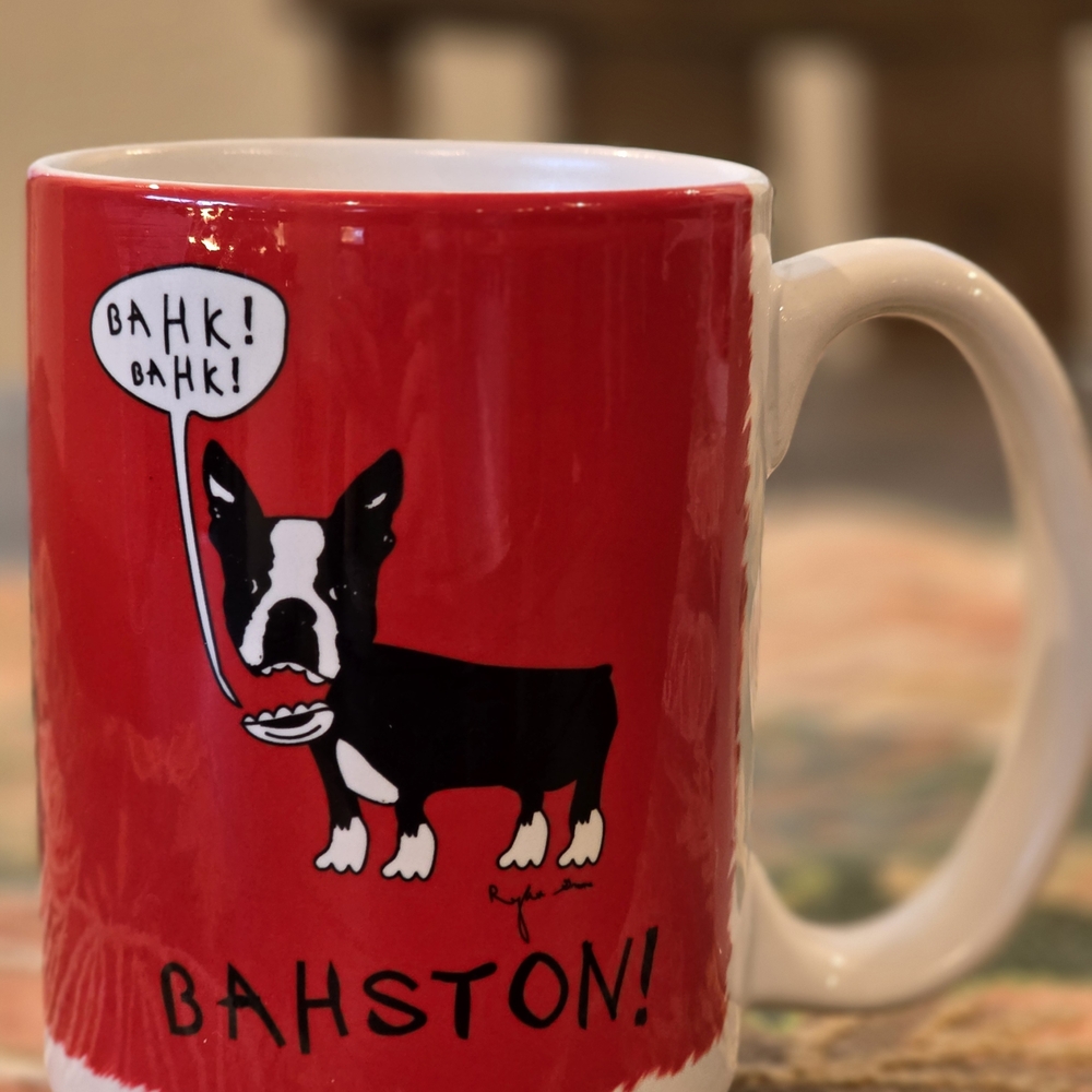 Bahston Red and White Mug